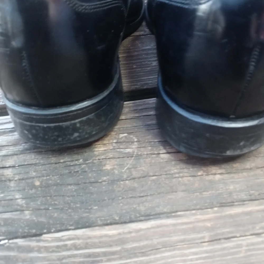 Florsheim Mens Oxford Black Leather Cap Toe Lace Up Shoes Size 10.5 3E. 255pem